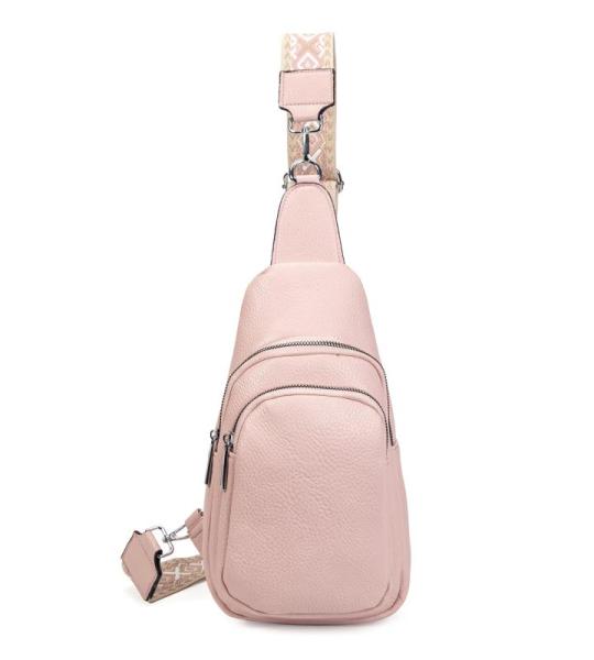 ITALYSHOP24 OBC Unisex Crossbody Bodybag Sling Bag Rugzak Crossover Schoudertas Borsttas Schoudertas Bag Dames Heren, roze