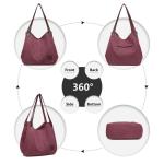 canvas Hobo-schoudertas voor dames, dameshandtas, vintage tas met meerdere vakken, tassen met handvat aan de bovenkant om te winkelen, werk, school, reizen, casual, dagelijks gebru