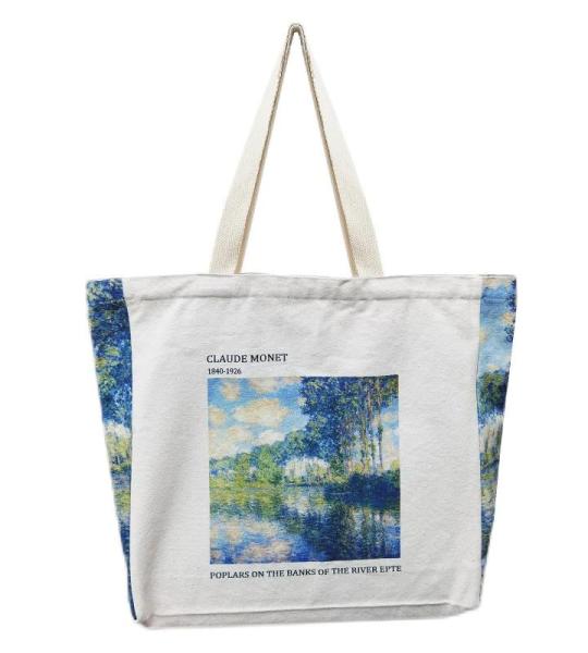 Draagtas, Dames, Boodschappentas, Schoudertas Stoffen Tas, Katoenen Tas, Jute Tas, Met Vintage Print, Canvas Tote Bag om te winkelen School