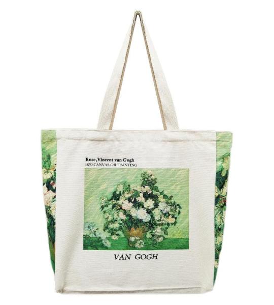 Draagtas, Draagtassen Dames, Boodschappentas, Schoudertas Stoffen Tas, Katoenen Tas, Jute Tas, Met Vintage Print, Canvas Tote Bag om te winkelen School