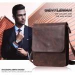 Leathario Leren schoudertas voor heren, messgerbag, leren tas voor business, retro