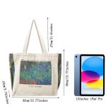 Draagtas, Draagtassen Dames, Boodschappentas, Schoudertas Stoffen Tas, Katoenen Tas, Jute Tas, Met Vintage Print, Canvas Tote Bag om te winkelen School