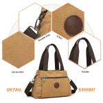 Canvas Handtas Vrouwen Hobo Schoudertas Vintage Top Handvat Crossbody Tas Casual Multifunctionele Tote Tas Voor Werken Winkelen