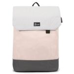 Werkrugzak, lerarentas voor dames, 15,6 inch werktas met USB-oplaadpoort en laptopvak, anti-diefstal, rugzakhandtassen, beige zwart