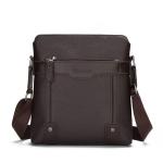 CHDWEY Umhängetaschen für Herren Business-Schultertasche for Mans Vintage Mann-Taschen Pu. Leder Schultertaschen Mode Männer Messenger Bag(Bruin)