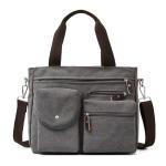 CHDWEY Umhängetaschen für Herren Lässige Männer Leinwand Umhängetasche Tote Unisex Pure Farbe Reißverschluss Soft Wear Geldbörsen und Handtaschen Große Kapazität Multi-Tas