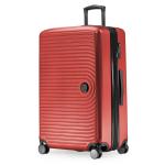 HAUPTSTADTKOFFER Midden grote harde koffer, TSA, 4 wielen, check-in bagage met 8 cm volumevergroting, 77 cm, 130 liter, grafiet, rood, kofferset