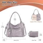 BAIGIO 2-delige handtassen voor dames, schoudertas, grote shoppertas, PU-leer, schoudertas, draagtas, hengseltas, cadeau, tote bag set met portemonnee, ritssluiting, voor kantoor, 