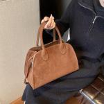 Suede Hobo Tas voor Vrouwen, Vintage Tote Bag voor Vrouwen, Suède Tote Bag met Compartments Hobo Slouch Bag, Handtassen, Fashion Retro Schoudertas, bruin