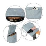 Schoudertas voor dames, schoudertas met ritssluiting, crossbody tas, leren handtas, klein, dagrugzak, lichtblauw, Convertible