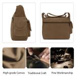 FANDARE Schoudertas 7,9 inch iPad tas unisex vintage canvas messenger tas voor dames en heren