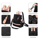 Damesrugzak, diefstalbeveiliging, handtassen gedragen rug dames, kleine schoudertas, sterke rugzak, vrije tijd, casual, licht, voor reizen, school, werk, universiteit, universiteit
