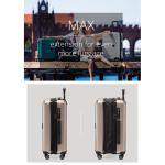 HAUPTSTADTKOFFER Midden grote harde koffer, TSA, 4 wielen, check-in bagage met 8 cm volumevergroting, 77 cm, 130 liter, grafiet, champagne, kofferset