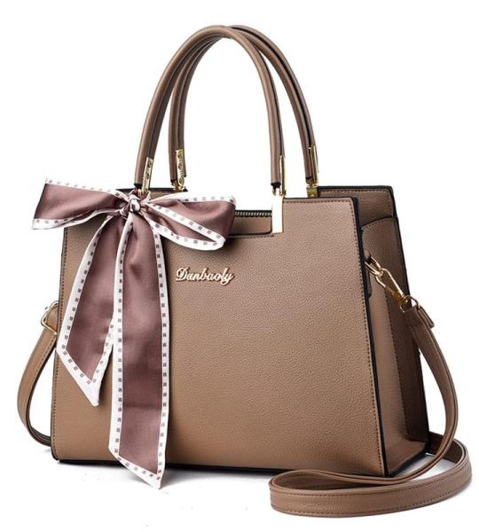 Ruime Mode Womens Totes Handtas Satchel Schoudertas Lichtgewicht Top Handvat Tas PU Lederen Crossbody Tas, Kaki
