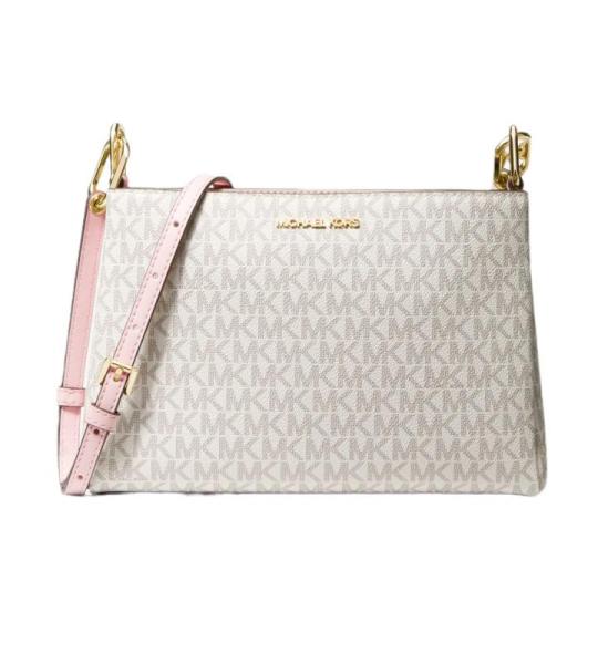 MICHAEL KORS Dames Trisha Schoudertas Beige Roze