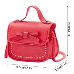 Rucksack Viele Taschen -Umhängetasche für kleine Mädchen, eine Umhängetasche, einfarbig, Bowknot, Mode, Schulter, Kinder Taschen Von Zwei Blau