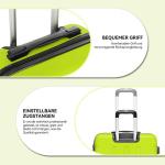 BEIBYE Koffer met harde schaal, trolley, rolkoffer, reiskoffer, veiligheid, cijferslot, dubbele wielen, ABS-materiaal, handbagage, 4 wielen, M-L-XL-set, groen