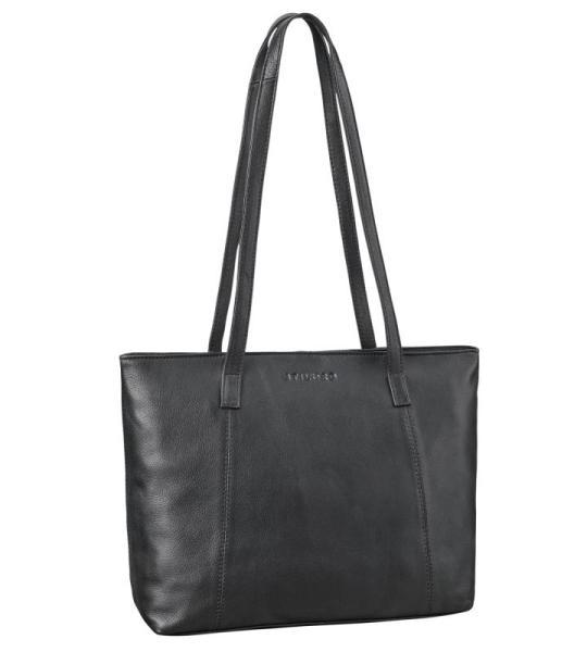 'Tina' Shopper Bag Dames Grote Leren Tote Shopper Tas Schoudertas Vintage Handtas Echt Leren Tote Bag voor elke gelegenheid shou, Kleur:zwart