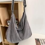 Schoudertas voor dames, grote shopper, tote bag, schoudertas, casual crossbody tas met verstelbare schouderriem, voor school, kantoor, werk, reizen, uitstapjes, winkelen, grijs