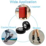 Ruicaifu 4 stuks kofferwielen, reservewielen, 50 mm rubber, stille bagagekoffer, reservewielen voor koffer, trolley, skate (met metalen reserveonderdelen)