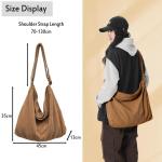 Schoudertas voor dames, handtas, corduroy tassen, grote shopper, tote bag, schoudertas, casual crossbody tas voor school, universiteit, kantoor, werk, reizen, uitstapjes, winkelen,