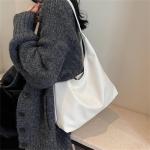 CXINLky Schoudertas voor dames, PU-leer, kleine draagtas, schoudertas, zachte hobo handtassen, effen tas, handtas, schoudertas voor vrouwen