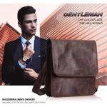 Leathario Leren schoudertas voor heren, messgerbag, leren tas voor business, retro
