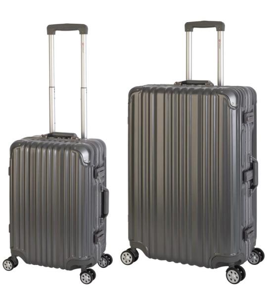 Travelhouse London T1169 Hardshell koffer met aluminium frame, verschillende maten en kleuren, grijs