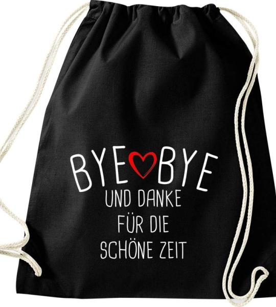 Shirtinstyle Gymtas, bye bye en dank voor de mooie tijd, opvoeder, leraar, leraren, gymtas, tas, schooltas, kleuterschool