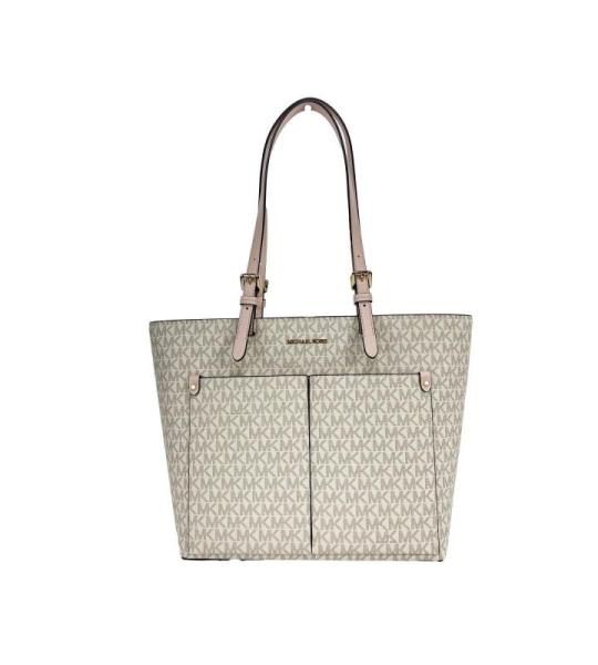 Jet Sest Travel Medium Dubbele Pocket Tote (Powder Blush), Vanila/Poeder Blush, Medium