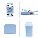 Meisjes PU Lederen Handtas Cupcake IJs Popcorn Leuke Melk Box Portemonnee Tas Kleine Schoudertas Persoonlijkheid Mini Schoudertas Handtassen, Blauw, Taille unique