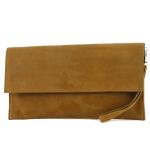 - T151/M151 - ital. clutch suède / leer metallic, camel, Small
