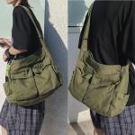 GSenhui Messenger Bag Canvas Crossbody Bag Vintage Messenger Bag Unisex schoudertas grote capaciteit, multifunctionele schoudertas school schoudertas voor jongeren en tieners