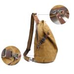 Neuleben Waterdichte schouderrugzak van canvas vintage uniseks heren kleine sling rugzak schoudertas outdoor sport vrije tijd