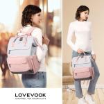 LOVEVOOK Rugzak voor dames, grote laptoprugzak met laptopvak, 17,3 inch, schoolrugzak, meisjes, tieners, schooltas, rugzak, dagrugzak, rugzak, waterdicht, voor school, reizen, univ