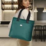 grote schoudertas voor dames, voor dames van lichtgewicht nylon, waterdichte Oxford-stof, damesshopper met meerdere zakken, geschikt voor winkelen, reizen, werk, kantoor (groen)