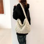 Schoudertas voor dames, handtas, corduroy tassen, grote shopper, tote bag, schoudertas, casual crossbody tas voor school, kantoor, werk, reizen, uitstapjes, winkelen, 01-beige, Lar