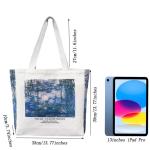 Canvas Tote Bag Esthetisch - Tote tas met ritssluiting en binnenvak door schouder Tote tassen voor vrouwen winkelen en reizen - Waardering cadeau voor leraar bruidsmeisje vriendsch