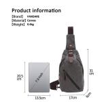 fandare Sling Bag met kopfhöreröffnung 9.7 inch iPad Studenten Party Outdoor multifunctioneel Schoudertas Dames/heren slijtvaste linnen, grijs