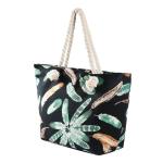 Grote waterafstotende strandtas met rits 58 x 38 x 18 cm veren