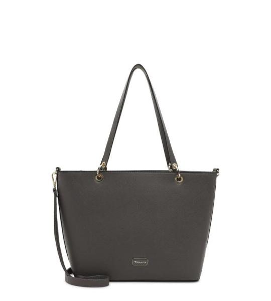 Shopper TAS Anja 33017 dames handtas uni, donkergrijs 840, Eén Maat