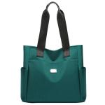 grote schoudertas voor dames, voor dames van lichtgewicht nylon, waterdichte Oxford-stof, damesshopper met meerdere zakken, geschikt voor winkelen, reizen, werk, kantoor (groen)