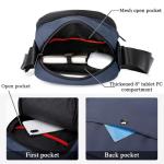 BAIGIO Herentas, schoudertas, klein, voor tablet/iPad 8 inch, heren schoudertas, crossbody bag, reizen met veel vakken, voor sport, reizen, werk