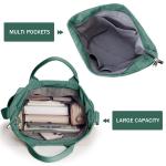 Dameshandtas, canvas, shopper, schoudertas, casual, groot, voor school, werk, dagelijks gebruik, winkelen, Lichtgroen-2
