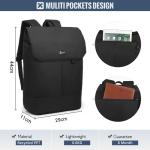 Laptop Rugzak 15,6 Inch Voor Dames, Waterdichte Schooltas met Laptopvak en Usb-oplaadpoort, Anti-diefstal Reisrugzak voor Reizen, College, Kantoor, School, Zwart
