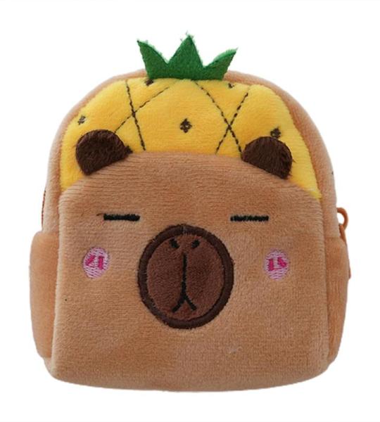 Kinder-Geldbörse, Capybara-Thema, Cartoon-Geldbörse, interaktives Haustierspielzeug und Crossbody-Kindergeldbörse, Kleinkind-Geldbörse, gelb, Ultraweich