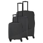 Travelite Koffer met 4 wielen, 3-delig, maten L/M/S, bagage serie Bali: ABS hardshell trolleys, antraciet, Trolley met harde schaal met 4 wielen