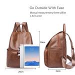 ADITAM Damesrugzak handtas casual dagrugzak modieuze rugzak voor college-dames rugzak PU-leer Double The Comfort