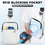 Sling Bag Schoudertas, borsttas, schoudertas voor dames en heren, met RFID-blokkering, crossbody tas, kleine herentas, bodybag, mobiele telefoon, buik, sporten, wandelen