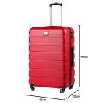 COOLIFE Harde koffer trolley rolkoffer reiskoffer ardschaal Boardcase handbagage met TSA-slot en 4 wielen, spinel rood, Premium koffer